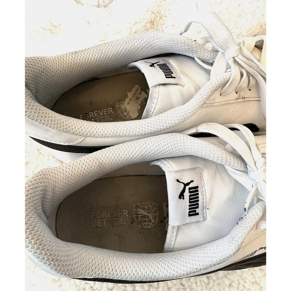 Puma Smash V2 Lace Up Athletic Running Shoe‎ Mens Size 14 365215 01 White Black